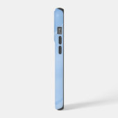 ソフトブルーの大理石抽象パターン iPhoneケース (左側面)