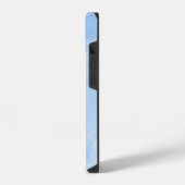 ソフトブルーの大理石抽象パターン iPhoneケース (左側面)