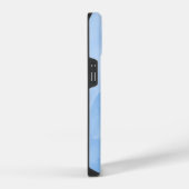 ソフトブルーの大理石抽象パターン iPhoneケース (右側面)