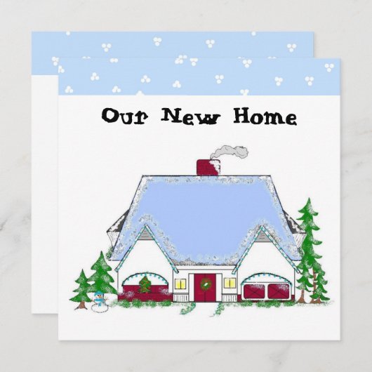 ソフトブルーの新しいホーム発表 案内状 (正面/裏面)