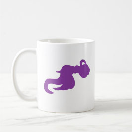 ソフトブルーの水瓶座のシルエット - モダン コーヒーマグカップ