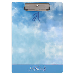 ソフトブルーの空 水彩雲 クリップボード