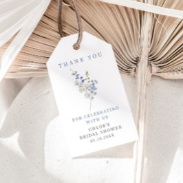 ソフトブルーの繊細な花束 ギフトタグ