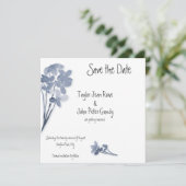 ソフトブルーの花の結婚式 Save the Date セーブザデート (スタンド正面)