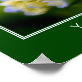 ソフトブルーアジサイパーソナライズされた花 ポスター (角)