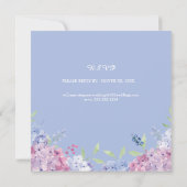 ソフトブルーアジサイ結婚花 招待状 (裏面)