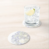 ソフトブルーアジサイ ラウンドペーパーコースター (インサイチュ)