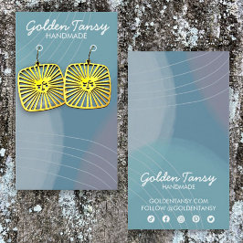 ソフトブルーイヤリングネックレスジュエリーディスプレイカード