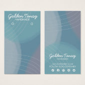 ソフトブルーイヤリングネックレスジュエリーディスプレイカード (正面&裏面)