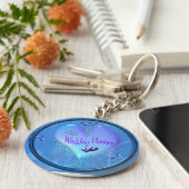 ソフトブルーウェディングプランナーキーチェーン キーホルダー (側面)