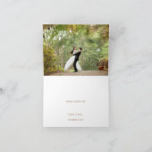 ソフトブルーウォーターの色のスケッチフローラ サンキューカード (内部)