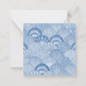 ソフトブルーウォーターカラーシーセルカスタムノートカード ノートカード (裏面)