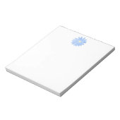 ソフトブルーウォーターカラーデイジー ノートパッド (回転)