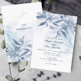 ソフトブルーウォーター色葉の結婚式招待状 招待状