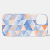 ソフトブルーオレンジ色の三角形 Case-Mate iPhoneケース (裏面 (横))