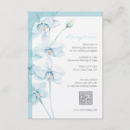 ソフトブルーオーキッドウェディングレセプション エンクロージャーカード