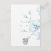 ソフトブルーオーキッドウェディングレセプション エンクロージャーカード (裏面)