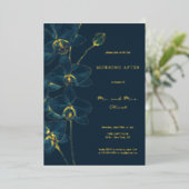 ソフトブルーオーキッドモーニングアフター 箔招待状 (立ち正面)