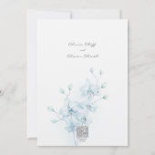 ソフトブルーオーキッドリハーサルディナー 招待状 (裏面)