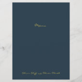 ソフトブルーオーキッド結婚のメニュー メニュー (裏面)