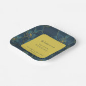 ソフトブルーオーキッド結婚の歓迎 ペーパープレート (傾斜あり)