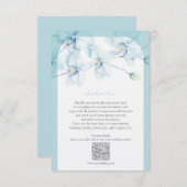 ソフトブルーオーキッド結婚ズ詳細 エンクロージャーカード (正面/裏面)