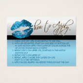 ソフトブルーグリッターリップ – 適用方法 (正面)