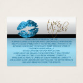 ソフトブルーグリッターリップ – 適用方法 (裏面)