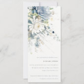 ソフトブルーグリーン多肉性フローラブライダルシャワー 招待状 (正面)