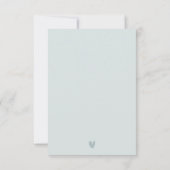 ソフトブルーグリーン多肉性フローラボタニッ結婚クス 出欠カード (裏面)