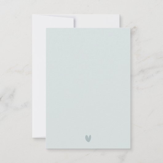 ソフトブルーグリーン多肉性フローラボタニッ結婚クス 出欠カード (裏面)