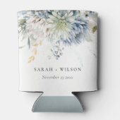 ソフトブルーグリーン多肉性フローラボタニッ結婚クス 缶クーラー (裏面)