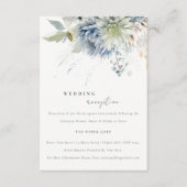 ソフトブルーグリーン多肉性フローラ結婚披露宴 エンクロージャーカード (正面)