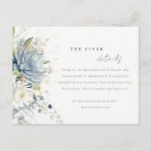 ソフトブルーグリーン多肉性フローラ結婚詳細 エンクロージャーカード (正面)