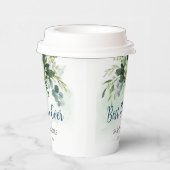 ソフトブルーグリーン多肉性結婚フローラ植物学 紙コップ (右)