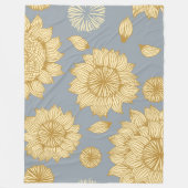 ソフトブルーグレーのサンライトスティルネス フリースブランケット (正面)