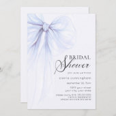 ソフトブルーコケットボウブライダルシャワー 招待状 (正面/裏面)