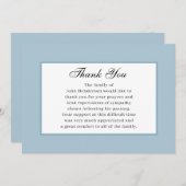 ソフトブルーシンプルの葬儀サンキューカード 招待状 (正面/裏面)