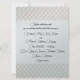 ソフトブルージオメトリックデザイン結婚式招待状 招待状