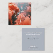 ソフトブルースカイ&ピンククラウドサンキューカード スクエア名刺 (正面/裏面)