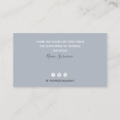 ソフトブルースカイ&ピンククラウドサンキューカード 名刺 (裏面)