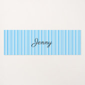 ソフトブルーストライプのヨガパーソナライズされたマット ヨガマット (裏面(横))