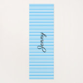 ソフトブルーストライプのヨガパーソナライズされたマット ヨガマット (裏面)