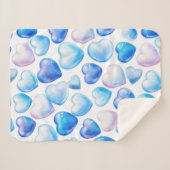 ソフトブルーハートシャーパブランケット(小) シェルパブランケット (正面(横))