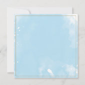 ソフトブルーバプテスマサンキューカードと金ゴールドアクセント サンキューカード (裏面)