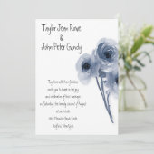 ソフトブルーバラ結婚式招待状 招待状 (スタンド正面)