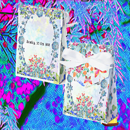 ソフトブルーパステルパープルアジランゲアオーバル誕生日リ フェイバーボックス