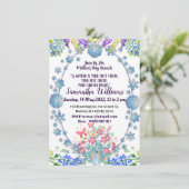 ソフトブルーパステルフラワーブドマザーズフローラ 招待状 (スタンド正面)