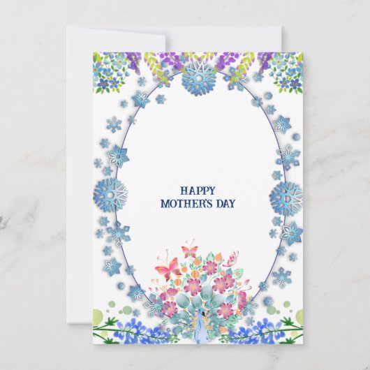 ソフトブルーパステルフラワーブドマザーズフローラ 招待状 (裏面)