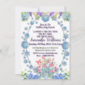 ソフトブルーパステルフラワーブドマザーズフローラ 招待状 (正面)